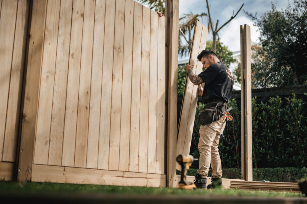NZ wood vertical fencing